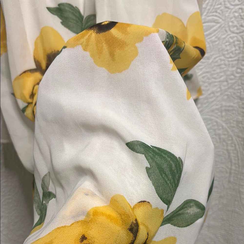 Hint of Blush Floral Off-Shoulder Women's Dress - Picture 5 of 6